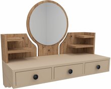 Tualettlaud Kalune Design Polina 550ARN2761, 90 x 36.8 x 75 cm, mänd/beež