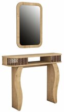 Konsoollaud Kalune Design Damla, 105 x 30 x 85 cm, tamm, helepruun