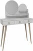 Tualettlaud Kalune Design Ruges 550ARN2769, 74 x 35 x 130.8 cm, valge, peegliga