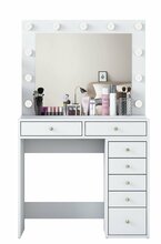 Kosmeetikalaud Kalune Design BJ115 - 2781, 44.5 x 90 x 153.4 cm, peegliga, valge