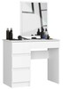 Tualettlaud Akord T-6/SL, 50 x 90 x 77 cm, valge, peegliga