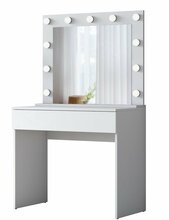 Tualettlaud Kalune Design BJ120 - 2916, 45 x 90 x 148 cm, valge, peegliga
