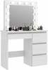 Tualettlaud Funfit, 90 x 40 x 135 cm, peegliga, valge