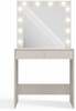 Tualettlaud Top E Shop Marina 2S, 81 x 50 x 80 cm, peegliga, heleroosa