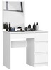 Kosmeetikalaud Akord T-6/SL, 50 x 90 x 77 cm, peegliga, valge