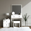 Tualettlaud Kalune Design Nice 746JUG4301, 65 x 35 x 139 cm, peegliga, valge