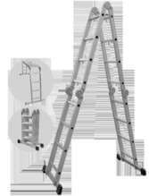 Redel, alumiinium BESK, 4 x 4 astet, 225 - 470 cm