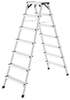 Kahepoolne redel Hailo D60 StandardLine, alumiinium, 2x7 astet, 309 x 166 cm