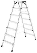 Kahepoolne redel Hailo D60 StandardLine, alumiinium, 2x7 astet, 309 x 166 cm