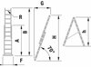 Redel, alumiinium, universaalne, kahepoolne, teleskoop, FORTE 2x8 astet, 242-383 cm