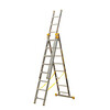 Redel, alumiinium, universaalne, kahepoolne, teleskoop, 3-osaline FORTE 3x8 astet, 242-525 cm