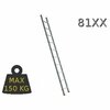 Redel alumiinium toestatav FORTE 1x10 astet, 297 cm