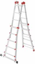 Mitmeotstarbeline redel Hailo M80, alumiinium, 4x5 astet, 515 cm