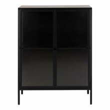 Vitriinkapp Actona Newcastle, 80 x 40 x 98,7 cm, must, metall