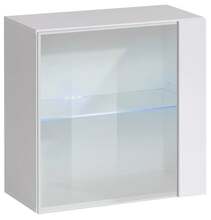 Vitriinkapp ASM Switch WW3, 60 x 30 x 60 cm, valge, LED valgustusega