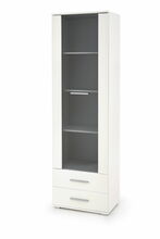 Vitriiinkapp Halmar Lima W1, 60 x 40 x 200 cm, valge/tamm