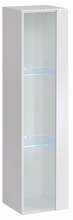 Vitriinkapp ASM Switch WW2, 30 x 30 x 120 cm, valge, LED valgustusega