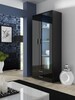 Vitriinkapp Cama Meble Soho S6 2D2S, 80 x 41 x 192 cm, must, läikiv