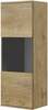 Vitriinkapp Halmar Nest W-2, 60 x 45 x 192 cm, tamm/must