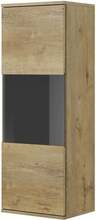 Vitriinkapp Halmar Nest W-2, 60 x 45 x 192 cm, tamm/must