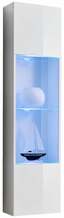 Vitriinkapp ASM Fly 42, 40 x 29 x 170 cm, valge, LED valgustusega