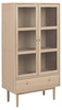 Vitriinkapp Actona Aston, 80 x 40 x 144,8 cm, tammespoon, pruun