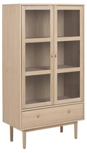 Vitriinkapp Actona Aston, 80 x 40 x 144,8 cm, tammespoon, pruun