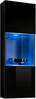 Vitriinkapp ASM Fly 22, 40 x 29 x 126 cm, must, LED valgustusega