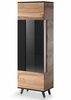 Vitriinkapp Halmar Random W-1, 40 x 60 x 182 cm, tamm/must