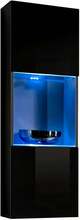 Vitriinkapp ASM Fly 22, 40 x 29 x 126 cm, must, LED valgustusega