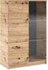 Vitriinkapp ADRK Furniture Evi, 80 x 40 x 120,5 cm, tamm, pruun, LED valgustusega