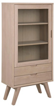 Vitriinkapp Actona A-Line, 72 x 36 x 145 cm, tamme dekoor, helepruun