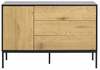 Puhvetkapp Actona Seaford, 120 x 40 x 82 cm, must/tamm
