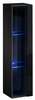 Vitriin ASM Switch WW 2, 30 x 30 x 120 cm, must, LED valgustusega