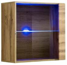 Vitriinkapp ASM Switch WW 3, 60 x 30 x 60 cm, tamm, LED valgustusega