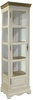 Vitriinkapp Home4you Samira, 49 x 39 x 178 cm, valge/pruun