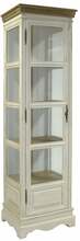 Vitriinkapp Home4you Samira, 49 x 39 x 178 cm, valge/pruun