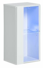 Vitriinkapp ASM Switch WW 4, 25 x 30 x 60 cm, valge, LED valgustusega