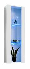 Vitriinkapp ASM Fly 21, 40 x 29 x 126 cm, valge, LED valgustusega