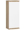 Riputatav vitriinkapp Akord W40 CLP, 30 x 40 x 99 cm, tamm/valge, sonoma tamm/helepruun