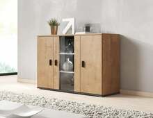 Kummut Cama Soho S7, 120 cm, tamm/must