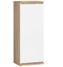 Riputatav vitriinkapp Akord W40 CLP, 30 x 40 x 99 cm, tamm/valge, sonoma tamm/helepruun
