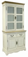Vitriinkapp Home4you Samira, 85.5 x 39.5 x 189.5 cm, valge/pruun