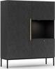 Vitriinkapp Lanzzi, 40 x 120 x 150 cm, must