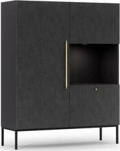 Vitriinkapp Lanzzi, 40 x 120 x 150 cm, must