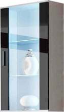 Vitriinkapp Cama Meble Soho 2, 120 x 41 x 80 cm, valge/must
