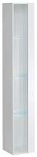 Vitriin ASM Switch WW 1, 30 x 30 x 180 cm, valge, LED valgustusega