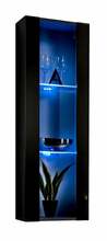Seinariiul ASM Fly 21, 40 x 29 x 126 cm, must, LED valgustusega
