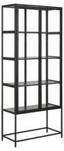 Vitriinkapp Actona Seaford, 77 x 35 x 185,6 cm, must matt