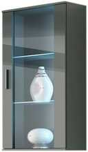 Vitriinkapp Cama Meble Soho, 60 x 29 x 115 cm, hall/hall läikiv